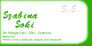 szabina soki business card
